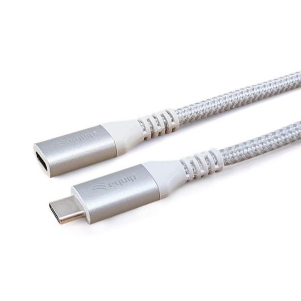 EQUIP EQUIP - Cavo di prolunga USB 3.2 Gen 2 da C a C, M/F, 4K/60Hz, 10Gbps, Bianco - 1.0m