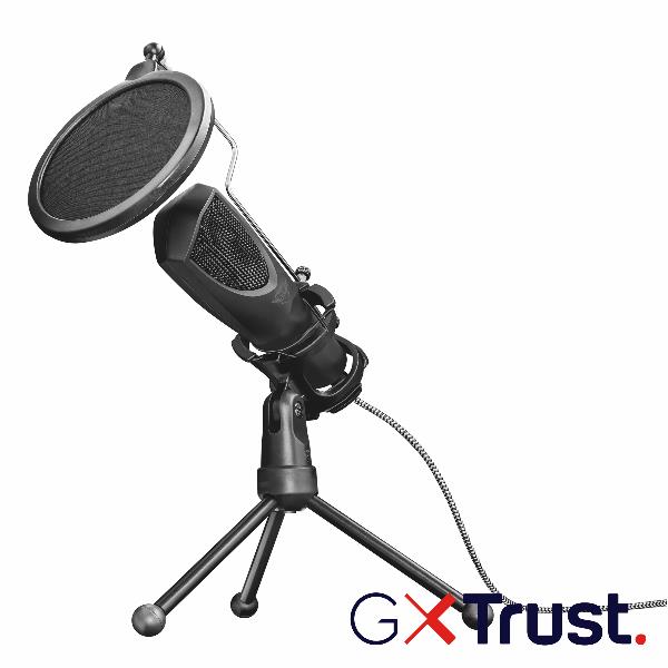 TRUST MICROFONO GAMING CABLATO USB 1,5M SUPPORTO TREPPIEDE - TRUST GXT232 MANTIS - NERO