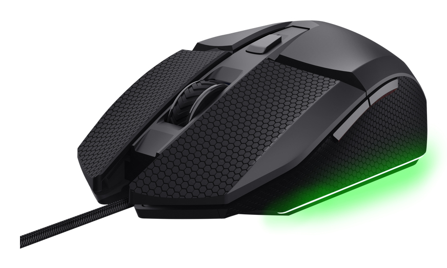 TRUST MOUSE GAMING ILLUMINATO CABLATO 10.000DPI - 10.000Hz POLLING - TRUST GXT121 FELOX+  NERO