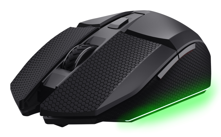 TRUST MOUSE GAMING RGB WIRELESS RICARICABILE MULTI-DISPOSITIVO 2,4GHz + 2x BT - 12,000DPI - TRUST GXT122 FELOX+ NERO