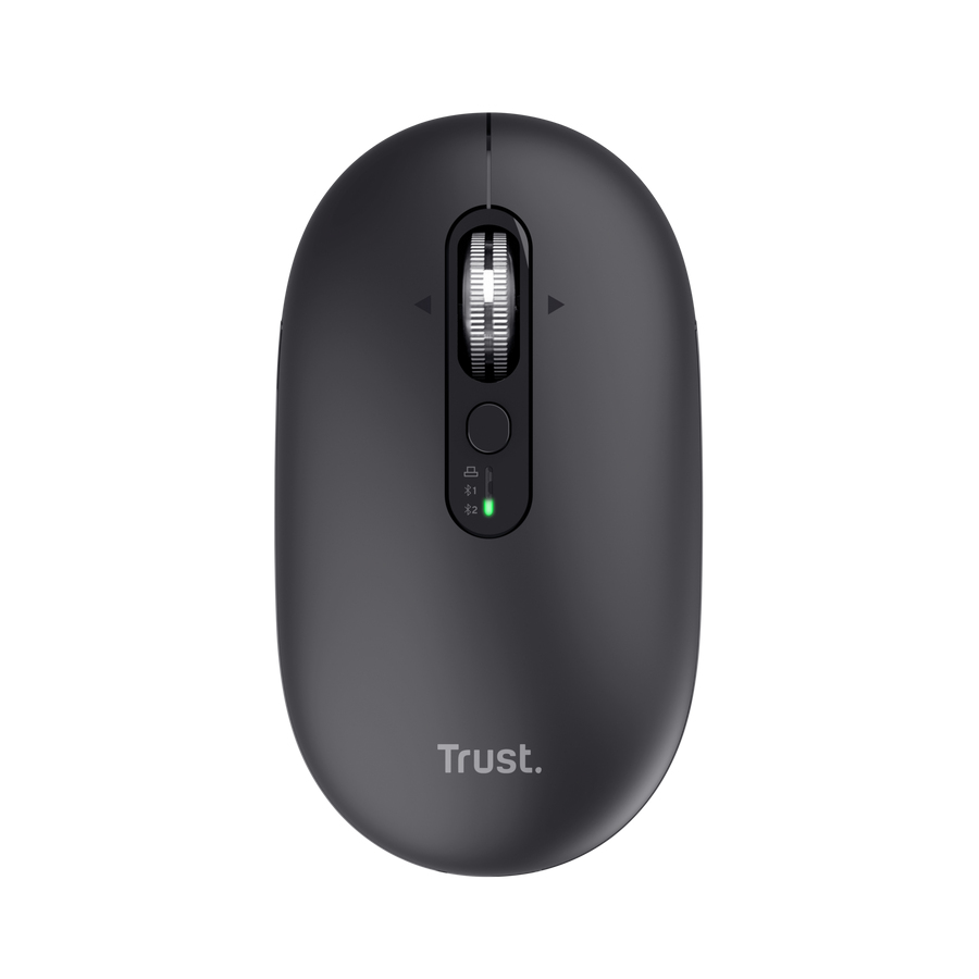 TRUST MOUSE WIRELESS HYPERSCROLL RICARICABILE MULTICONNECT WL 2,4GHZ + 2x BT ULTRASOTTILE SILENT - 3200DPI - TRUST SERON - NERO
