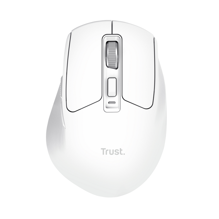 TRUST MOUSE WIRELESS RICARICABILE MULTICONNECT WL 2,4GHZ + 2x BT SILENT - 3200DPI - TRUST NIVEN - BIANCO