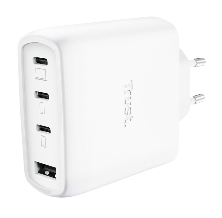 TRUST MAXO 65W 4P GAN CHARGER WHT