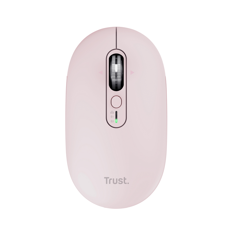 TRUST MOUSE WIRELESS HYPERSCROLL RICARICABILE MULTICONNECT WL 2,4GHZ + 2x BT ULTRASOTTILE SILENT - 3200DPI - TRUST SERON - ROSA
