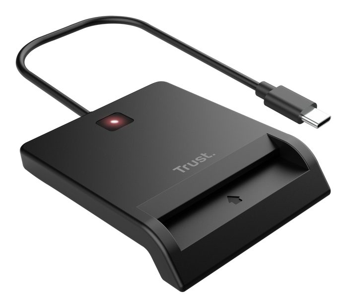 TRUST LETTORE DI SMART CARD DNI (TIPO TESSERA SANITARIA) - USB C/USB A - TRUST PRIMO NERO