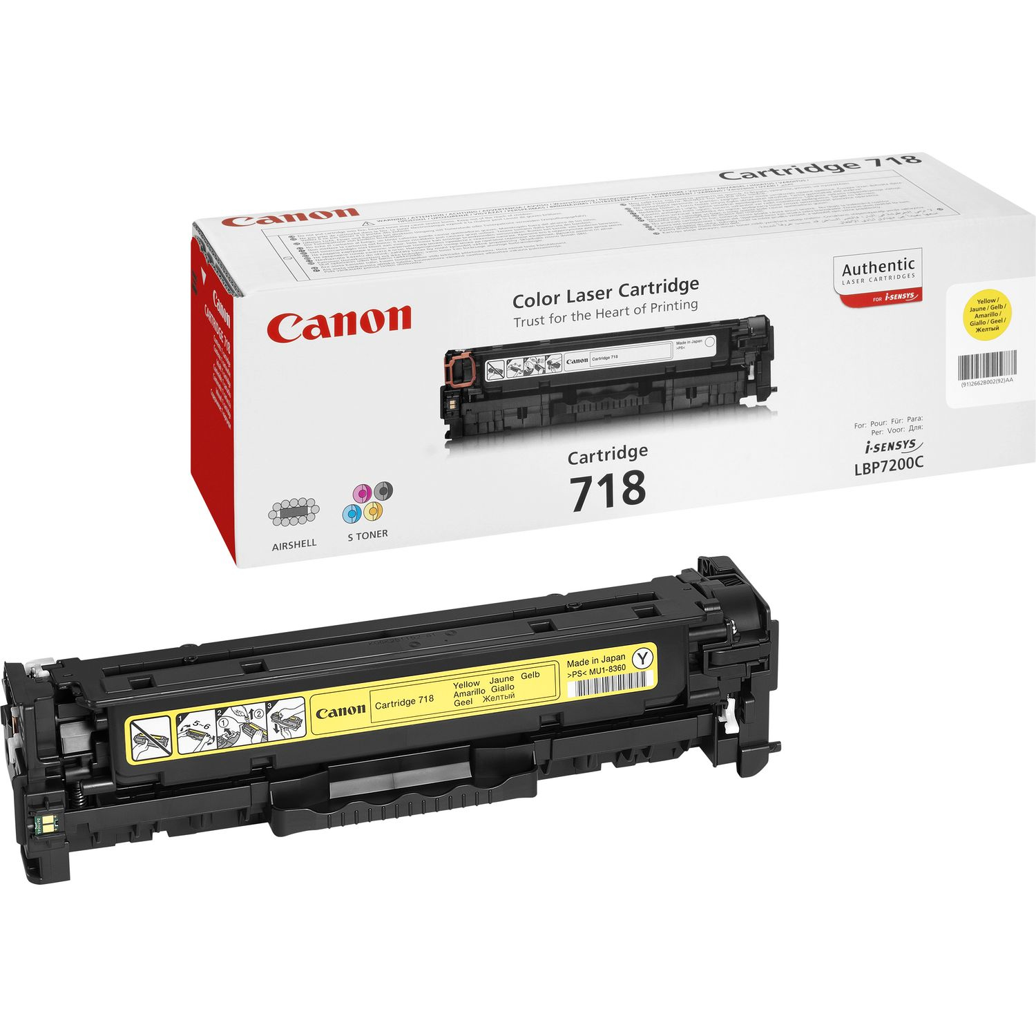 CONSUMABILI CANON IT £CART.718 GIALLO LBP 7200 CDN PG290