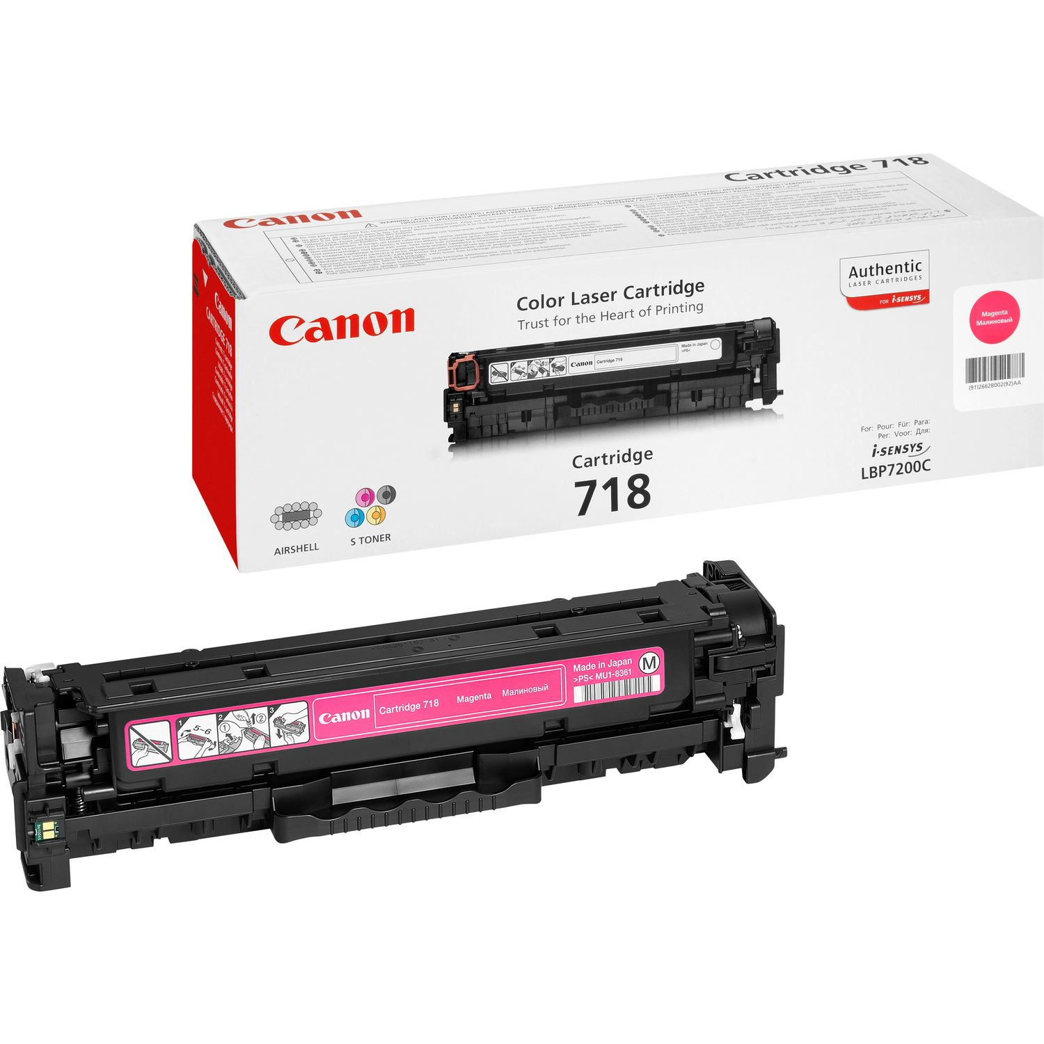 CONSUMABILI CANON IT £CART.718 MAGENTA LBP 7200CDN PG290