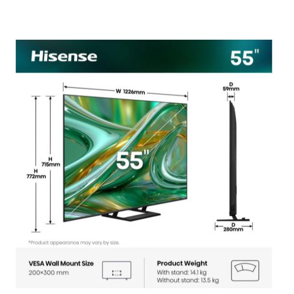 HISENSE ITALY SRL 55 E89S MINI LED 4K ULTRA HD SMART VIDAA REFRESH RATE 144HZ