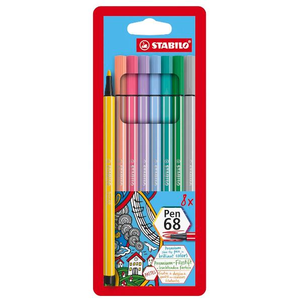 STABILO PEN 68 - Astuccio 8 pennarelli