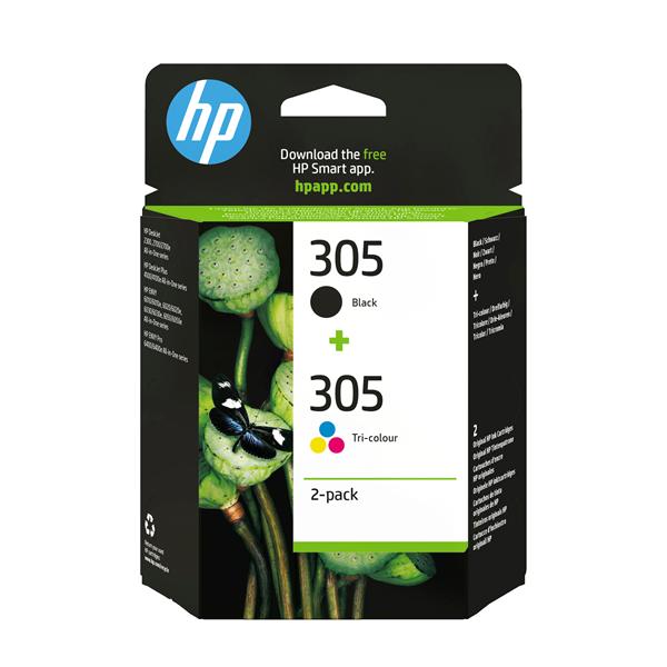 CONSUMABILI HP Confezione da 2 cartucce di inchiostro originale HP 305 in Tri-color/ nero - Blister