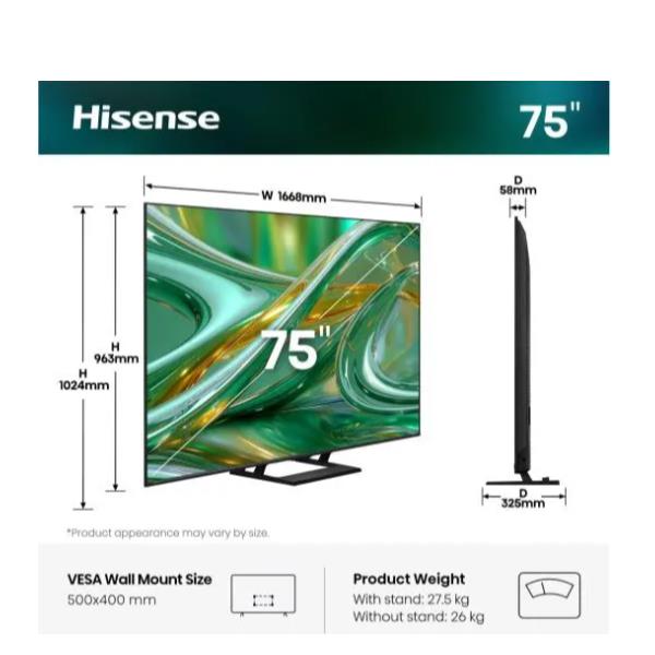 75 E89S MINI LED 4K ULTRA HD SMART VIDAA REFRESH RATE 144HZ 1