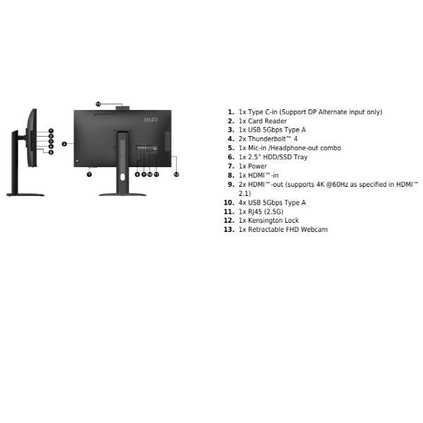 MSI HARDWARE MODERN AM273QP AI 1UM-417EU