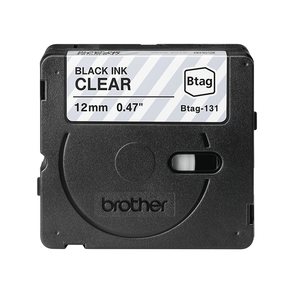 CONSUMABILI BROTHER NASTRO BTAG131 12MM NERO SU TRASPAR