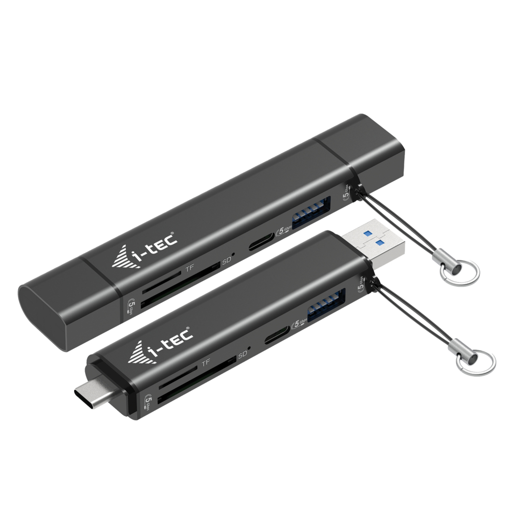 I-TEC USB-C/USB-A Dongle lettore SD, TF and 2x USB (1x USB-A, 1x USB-C)