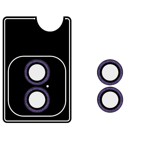 COLGLICAM - Vetro 9H per fotocamera posteriore, design glitterato, cornice in metallo compatibile con iPhone 17 (OFFSET COLLECTION) 5