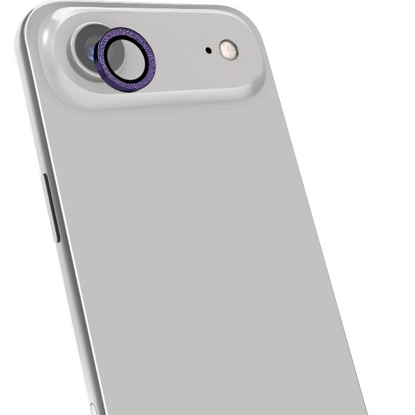 COLGLICAM - Vetro 9H per fotocamera posteriore, design glitterato, cornice in metallo compatibile con iPhone Air (OFFSET COLLECTION) 1