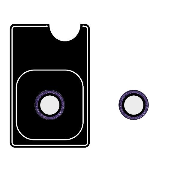 COLGLICAM - Vetro 9H per fotocamera posteriore, design glitterato, cornice in metallo compatibile con iPhone Air (OFFSET COLLECTION) 5