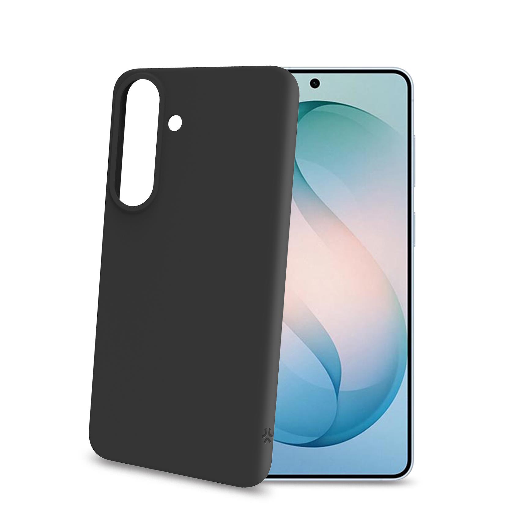 CELLY CROMO - Cover in morbido TPU con finitura soft touch colore nero compatibile con Samsung Galaxy S26 FE 5G