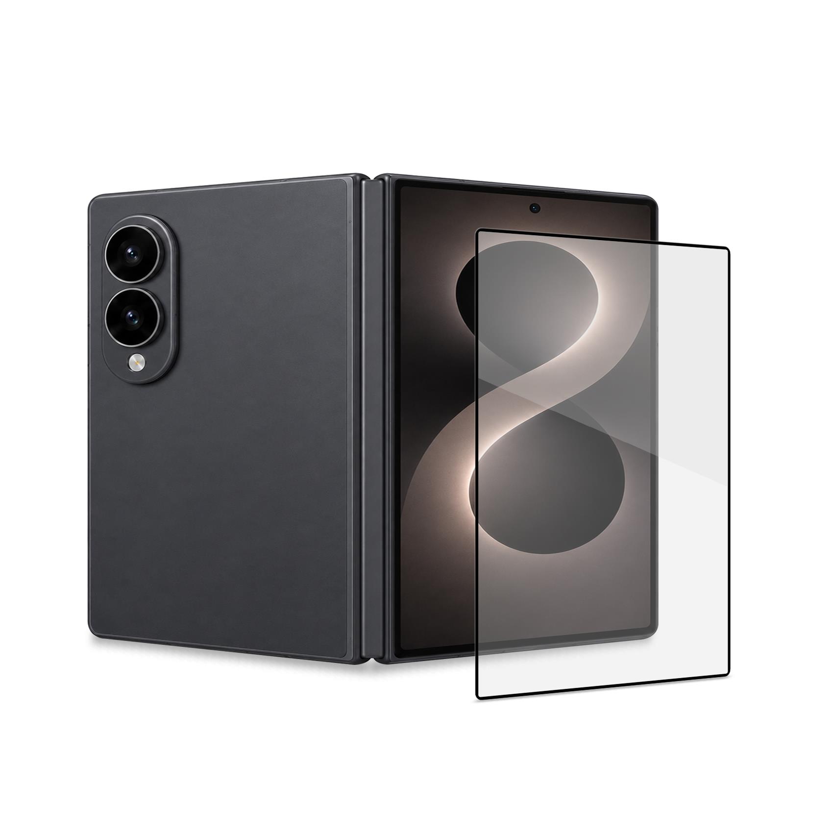 CELLY FULLGLASS - Vetro 9H con bordo colorato nero compatibile con Samsung Galaxy Z Fold 8