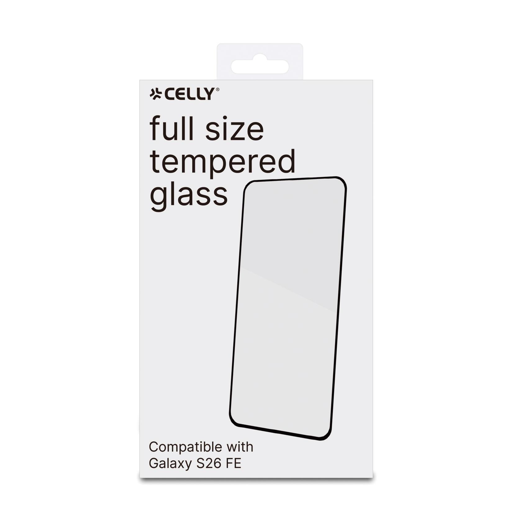 FULLGLASS - Vetro 9H con bordo colorato nero compatibile con Samsung Galaxy S26 FE 5G 3