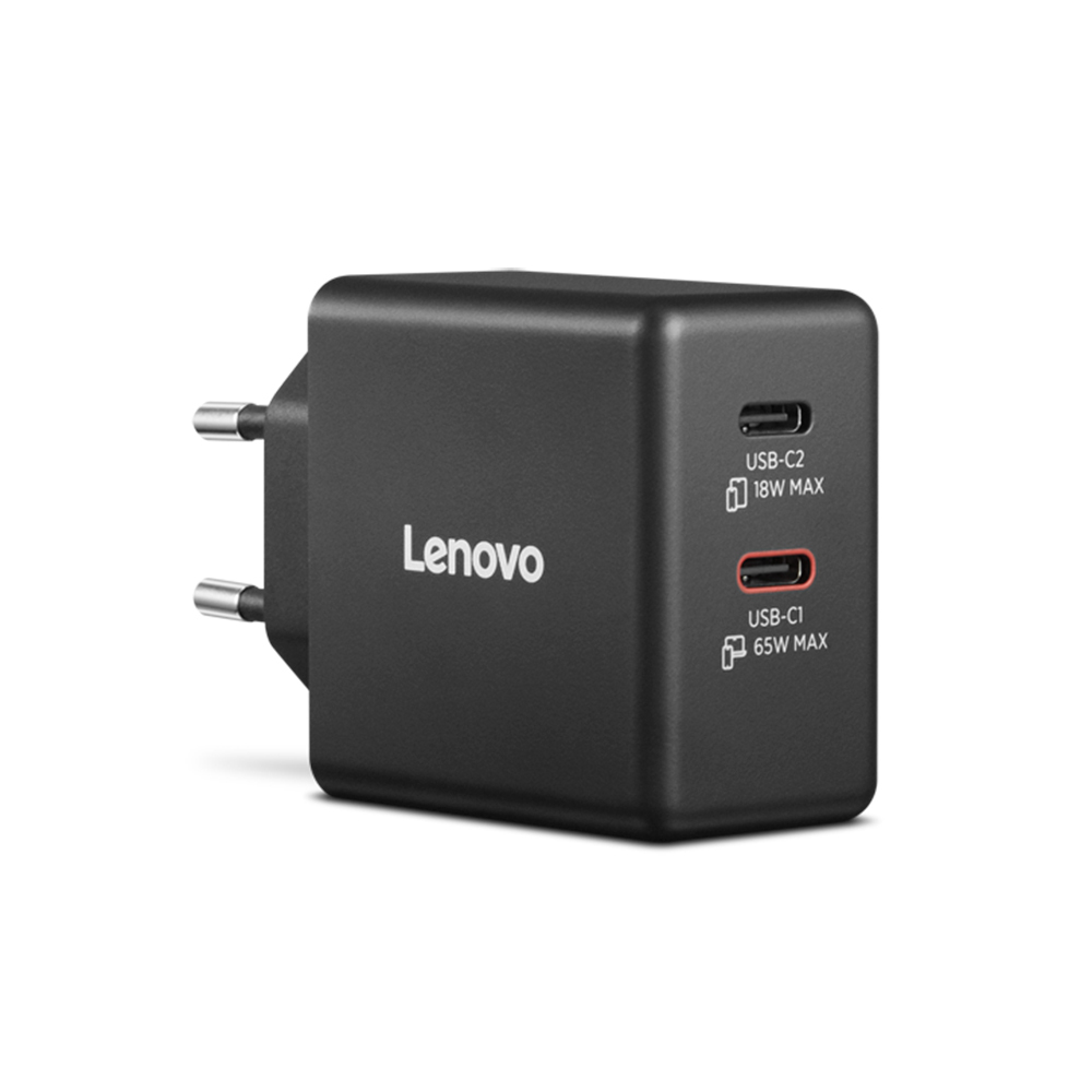 LENOVO CONSUMER DUAL USB-C 65W GAN POWER ADAPTER