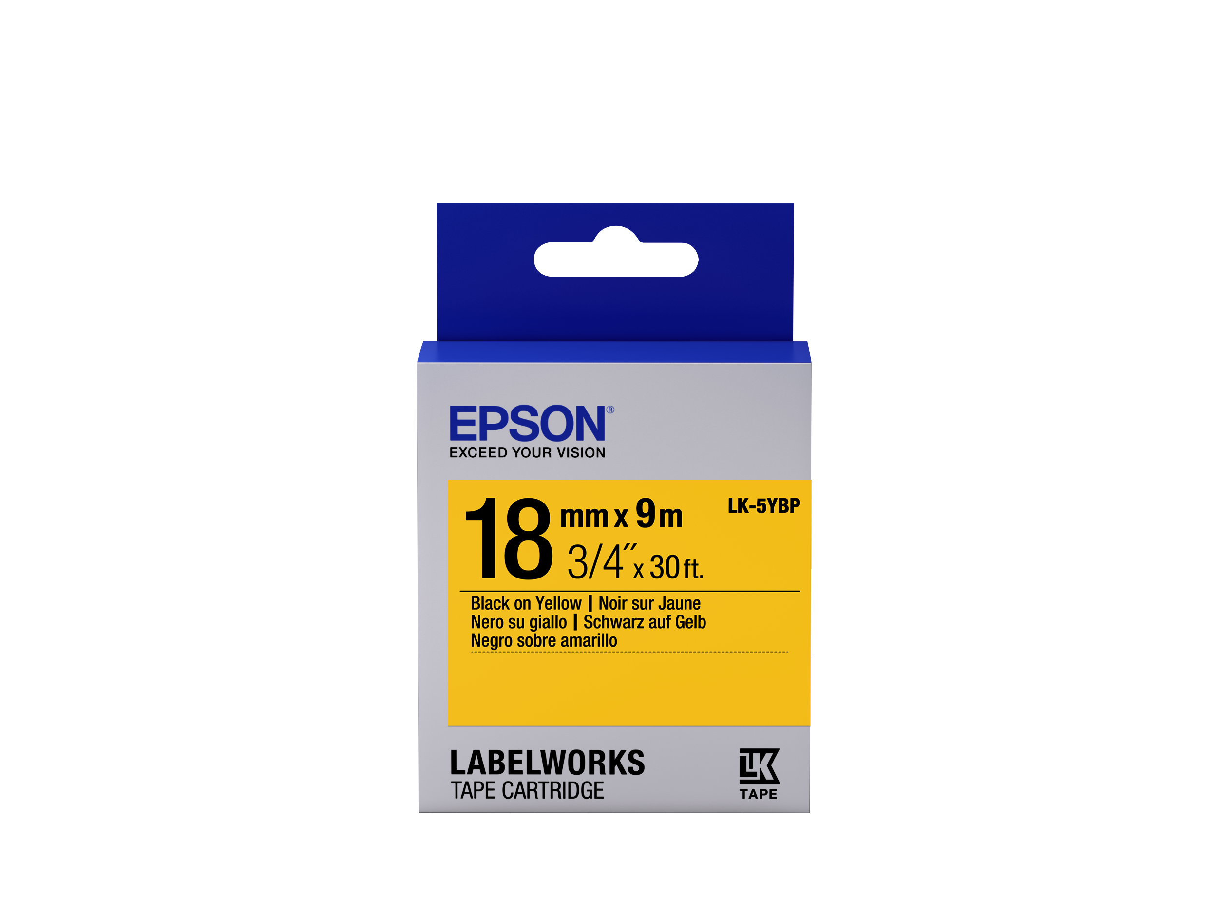 Epson TAPE - LK-5YBP PASTEL BLK-/YELL YELL 18/9