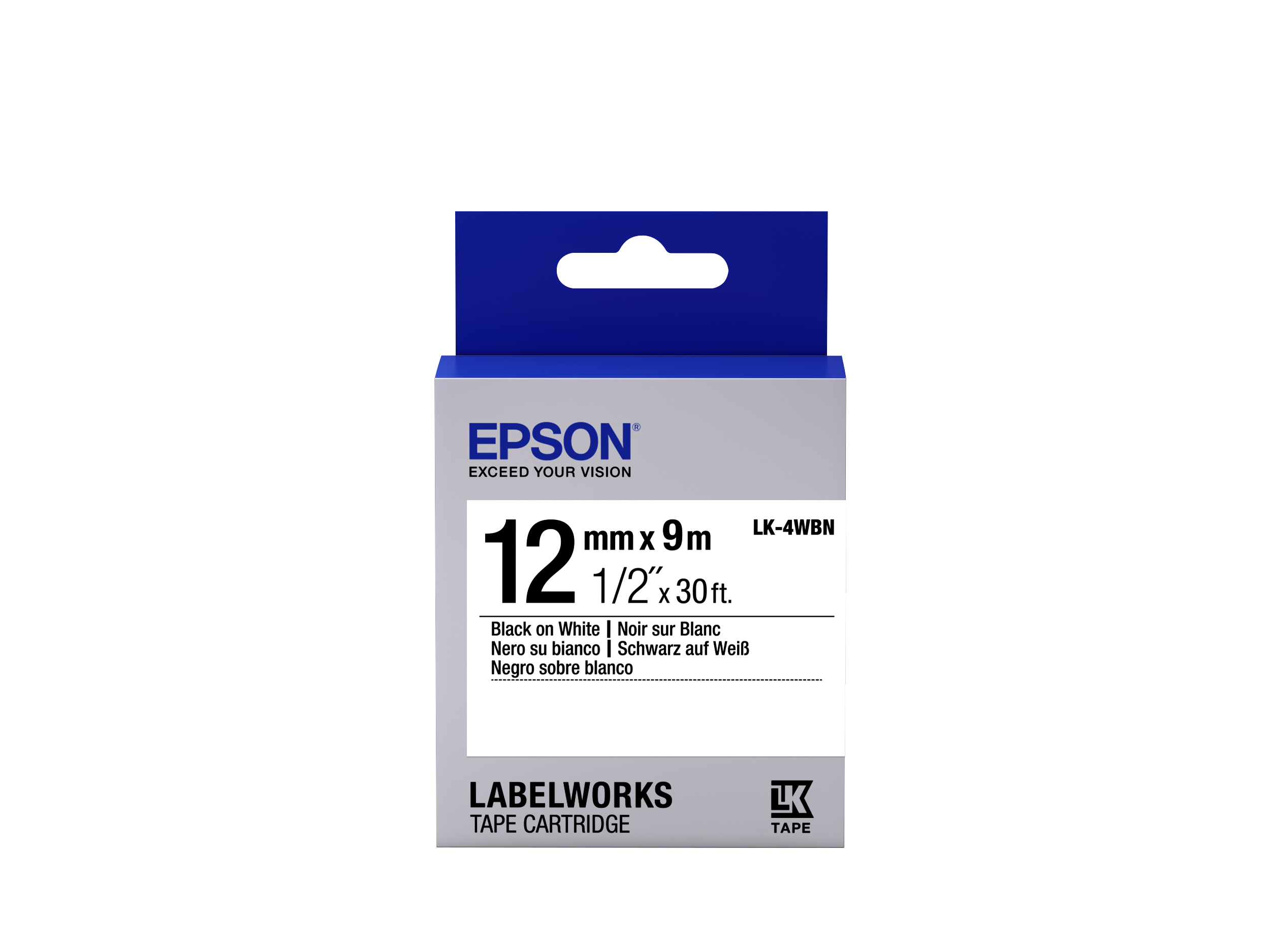 Epson TAPE - LK-4WBN STD BLK-/WHT 12/ .