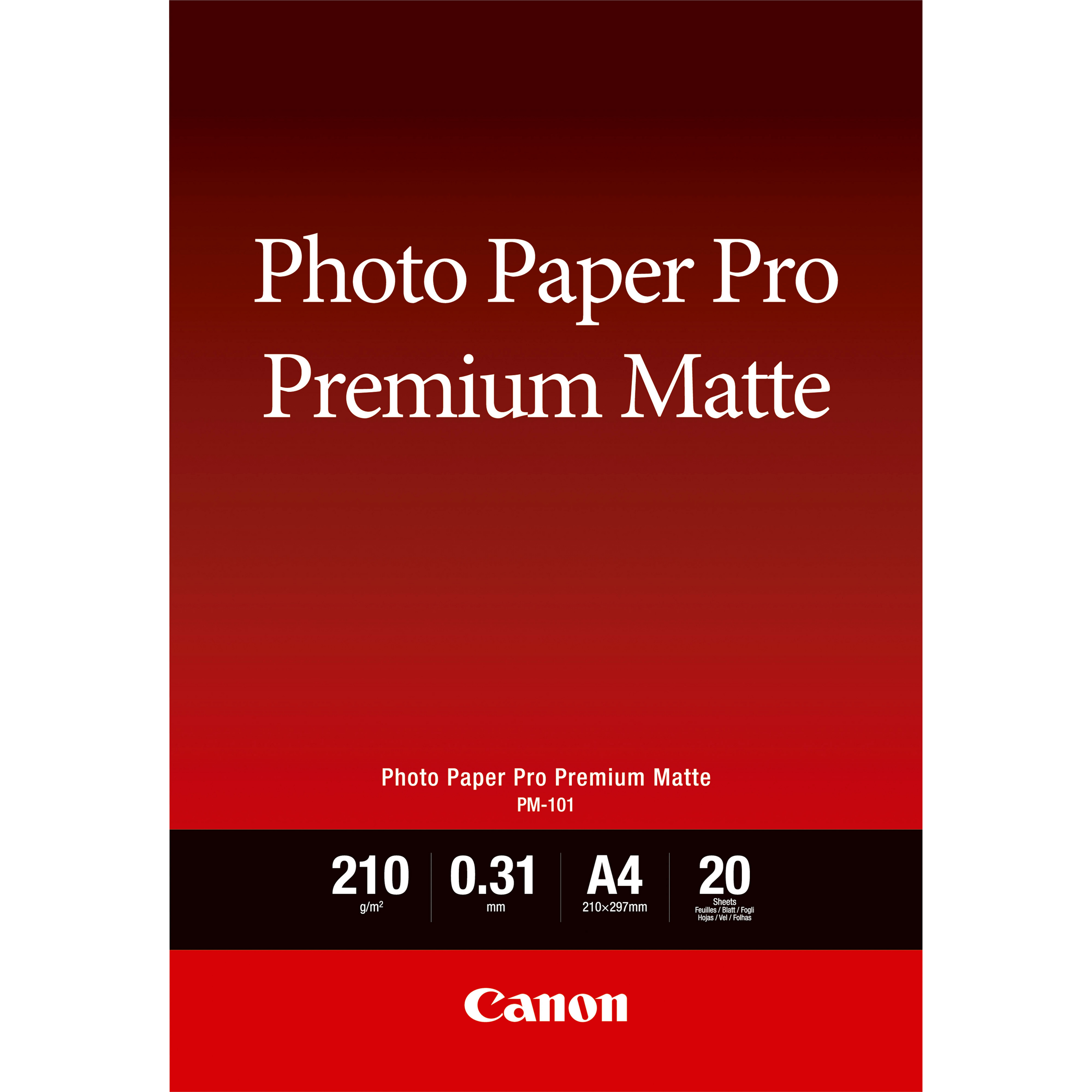 Canon PM-101 A4 20SH PHOTO PAPER PREMIUM MATTE A4 20 FOGLI