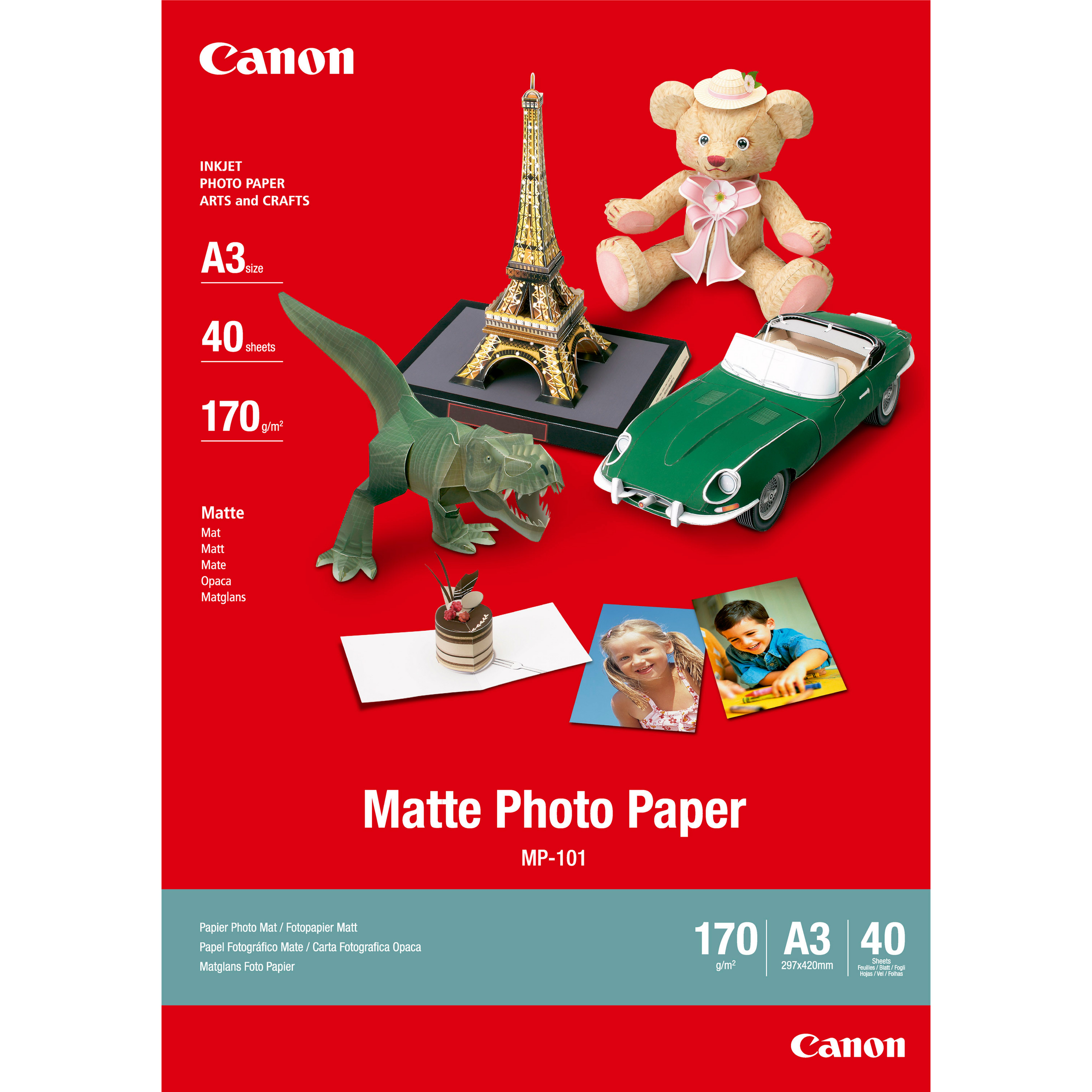 Canon MP-101 A3 CARTA OPACA MATTE PHOTO PAPER 40 FOGLI