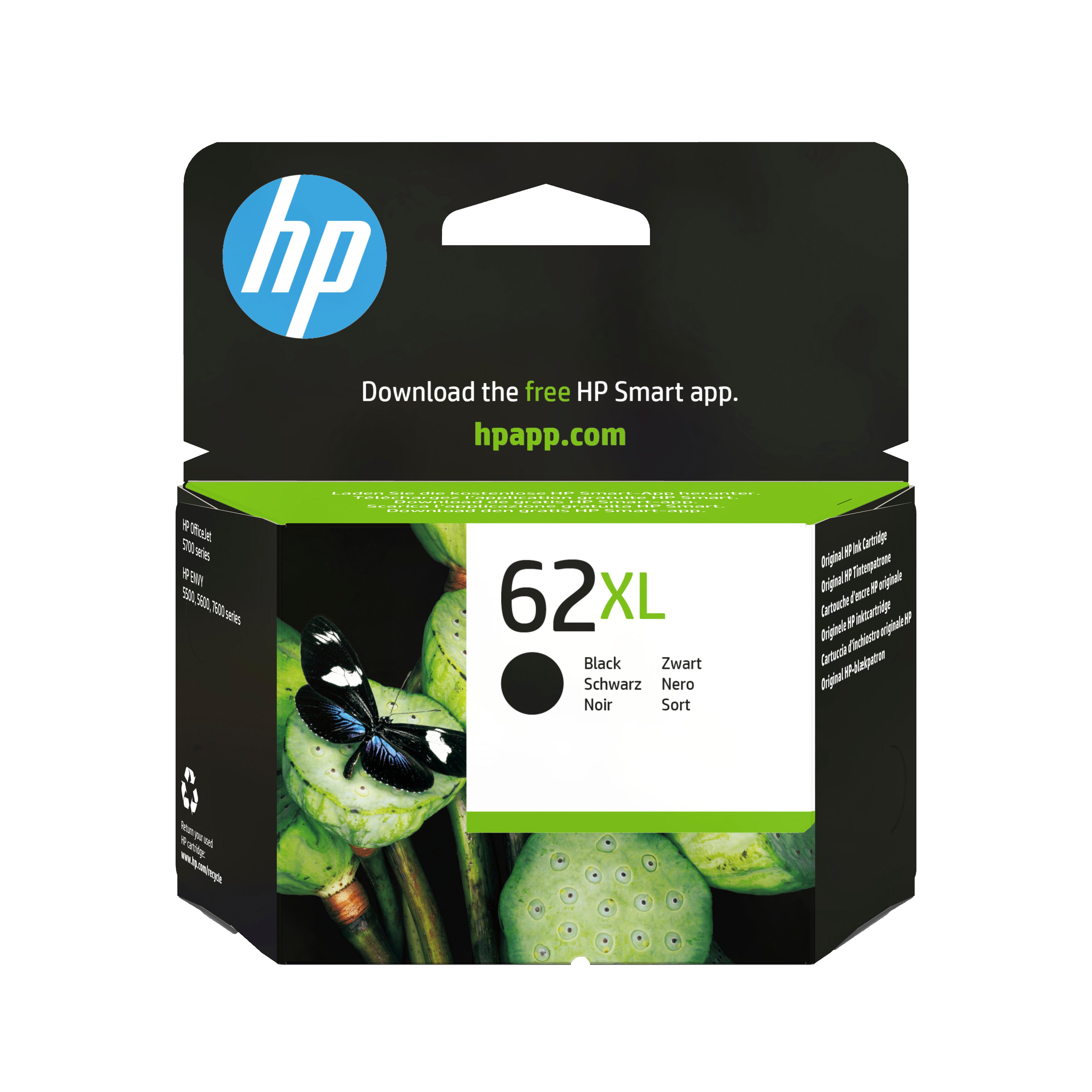 HP INK CARTRIDGE NO 62 XL BLACK DE/FR/NL/BE/UK/SE