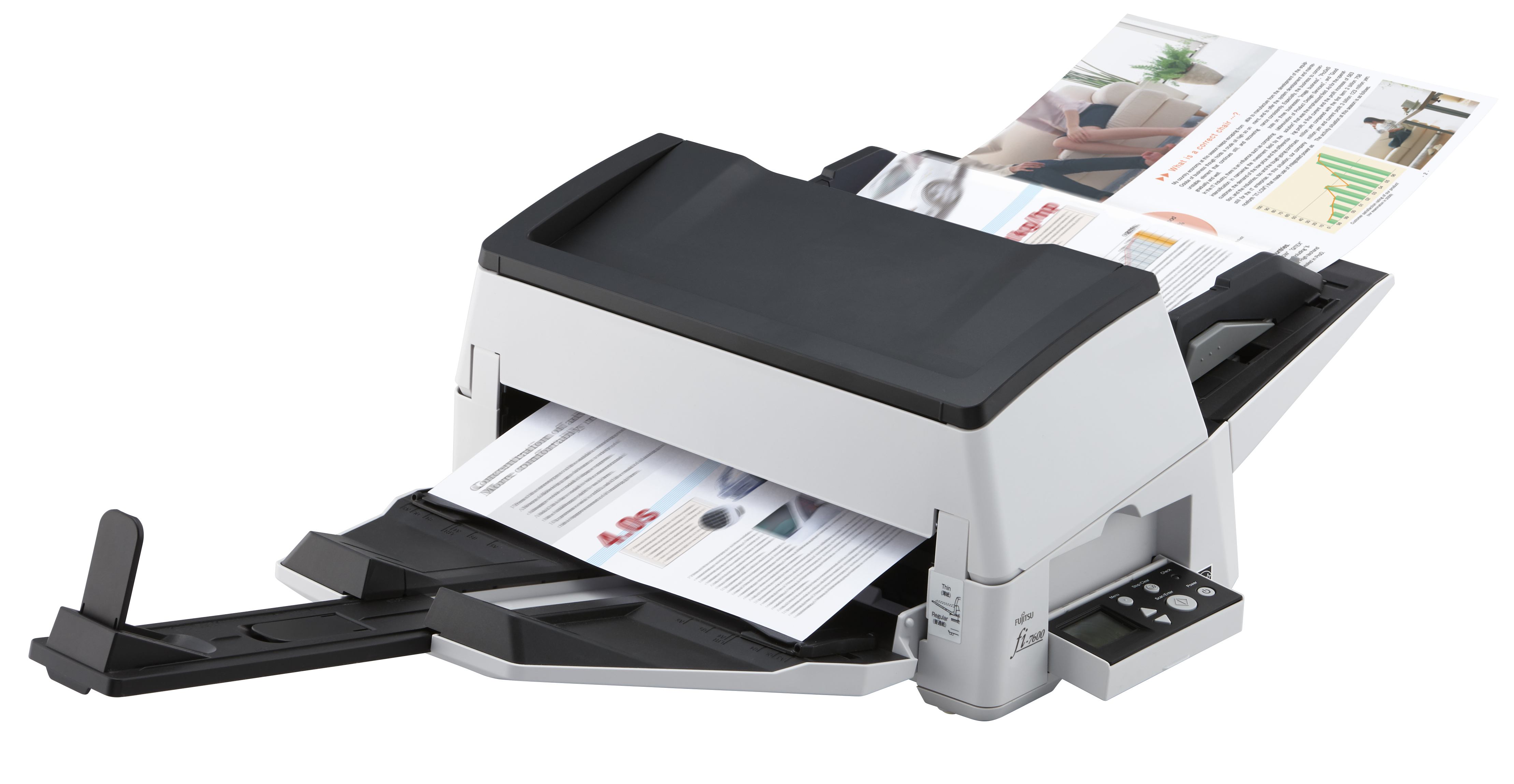 PFU Ricoh FI-7600 DOCUMENT SCANNER COLOR SCATOLA APERTA E DANNEGGIATA