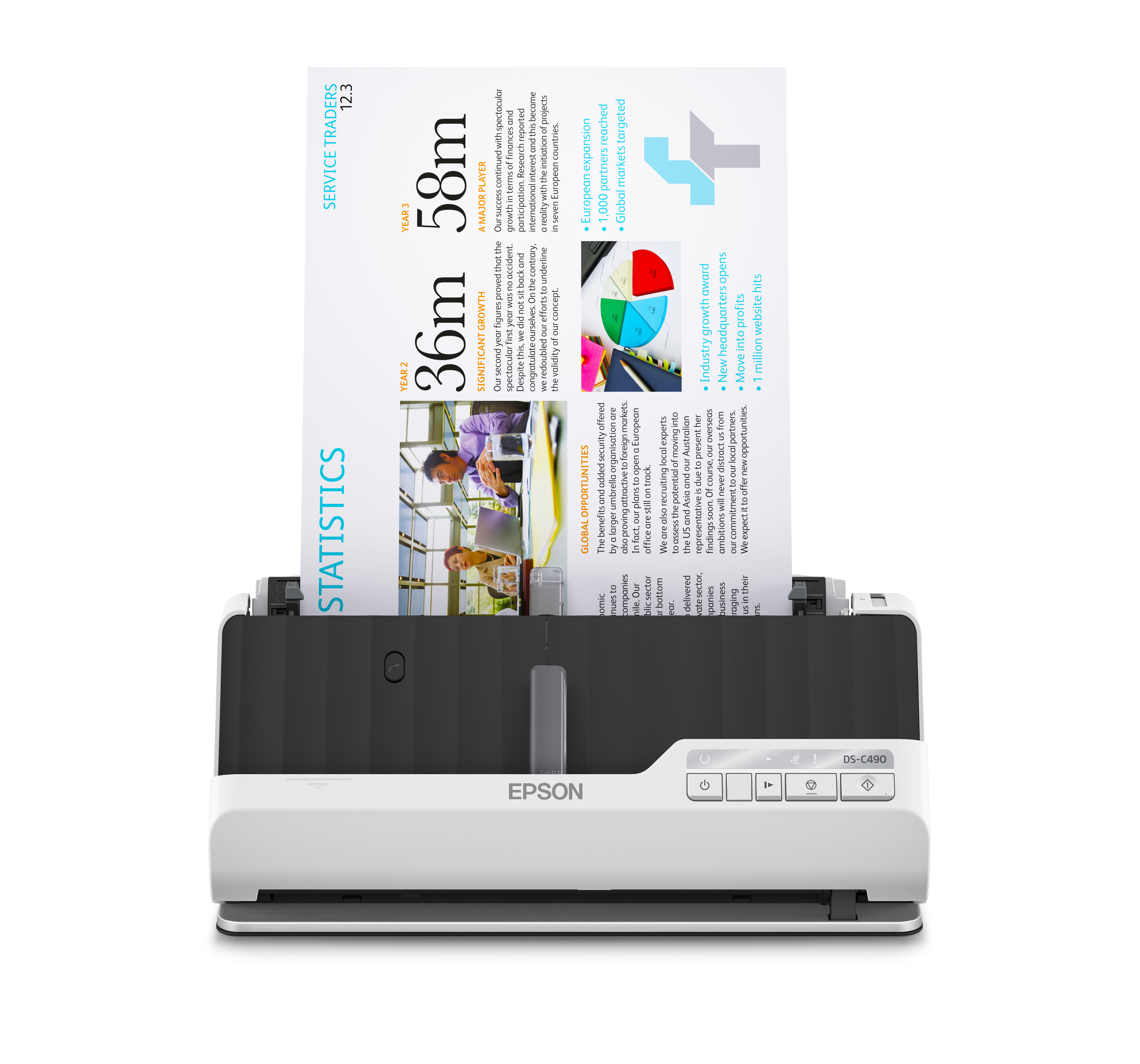 Epson DS-C490 600 DPI X 600 DPI 35PPM INPUT: 30BITCOLORE OUTPUT: 24BIT