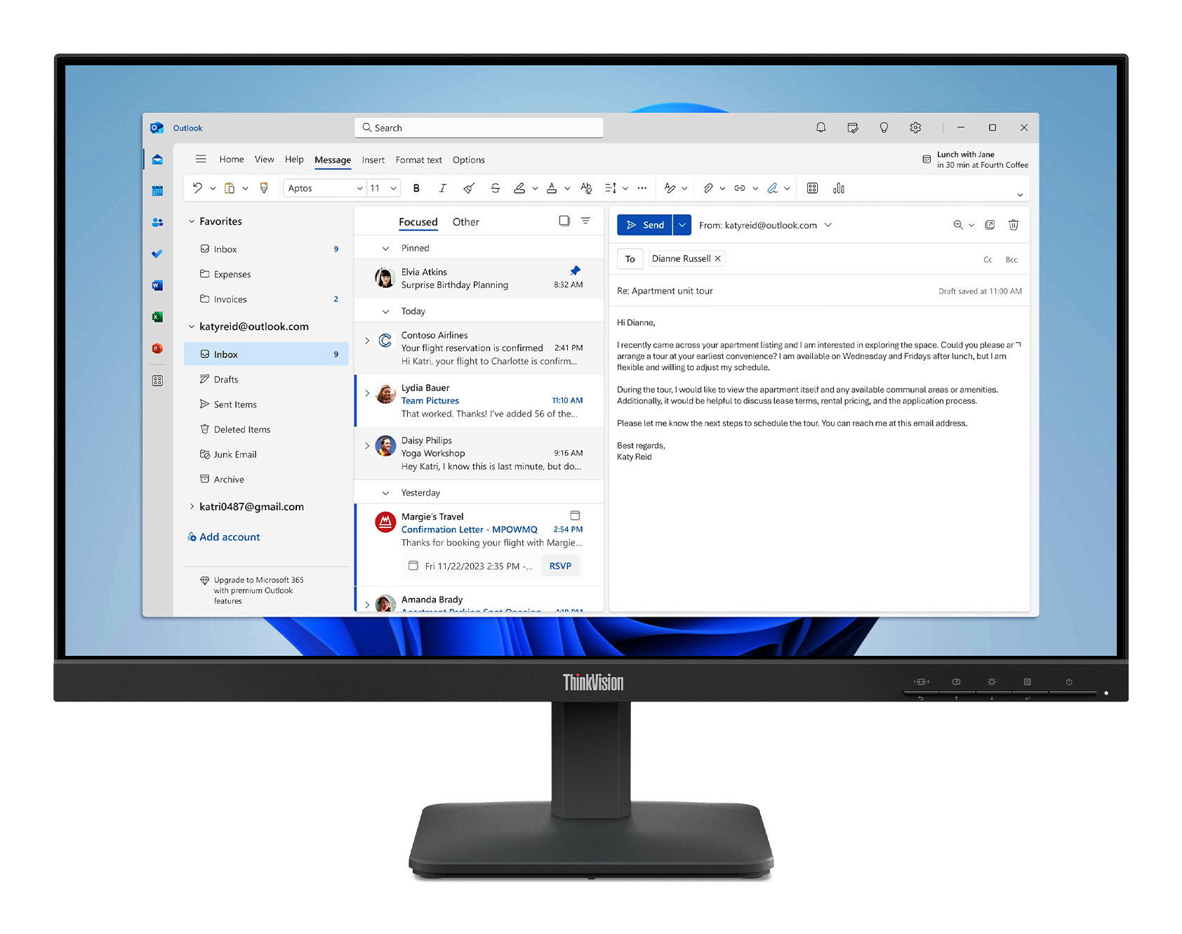 Lenovo MNTR S24-4E 23.8IN FHD 16:9 SCATOLA APERTA E DANNEGGIATA