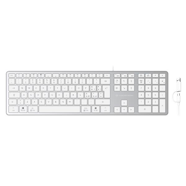 CONCEPTRONIC Tastiera USB-A/C sottile, layout QWERTY italiano, compatibile con Windows e macOS
