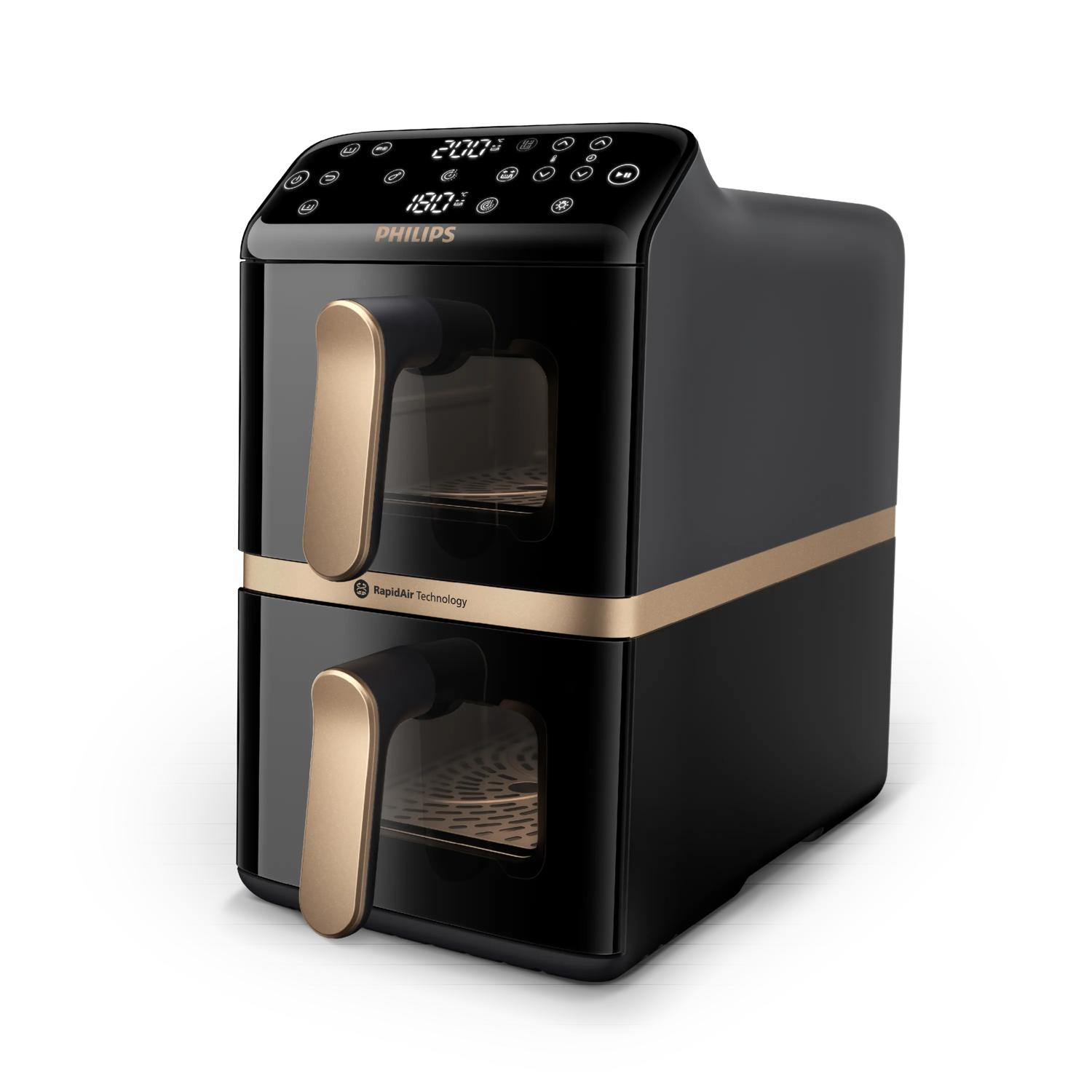 PHILIPS ELETTRODOMESTICI CEST VERTICALI  10L (5+5) NERO/ORO