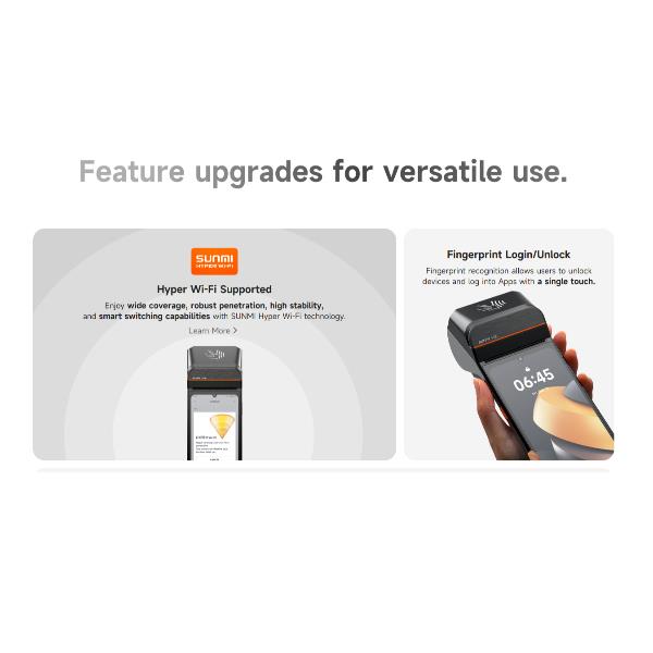 V3 DISPLAY 6,75" , WIFI, 4G, BTLE, 3GB/32GB, DOPPIA CAM, STAMPANTE 58MM, NFC, ANDROID 13 NO GMS 5