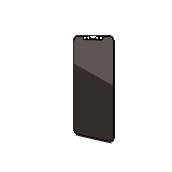 PRIVACY 3D GLASS - Vetro 9H con bordo colorato nero per schermo curvo con effetto Privacy compatibile con Apple iPhone 11 4