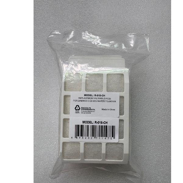 DAEWOO PET TECH 3 FILTRI RICAMBIO FONTANELLA  D-DH015