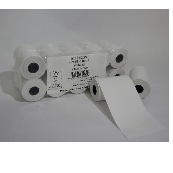 Real Rotoli Rotoli neutri Pos 48gr 57mmx18mt (Conf.10)