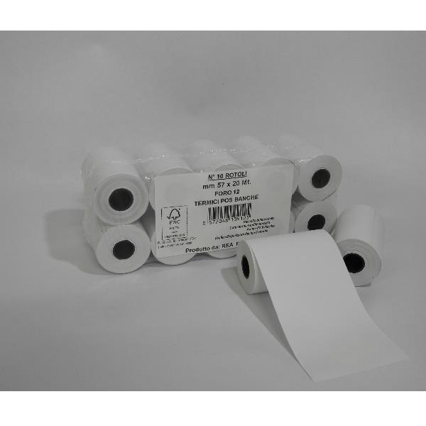 Real Rotoli Rotoli neutri Pos 48gr 57mmx20mt (Conf.10)