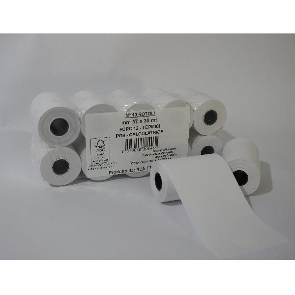 Real Rotoli Rotoli neutri Pos 48gr 57mmx30mt (Conf.10)