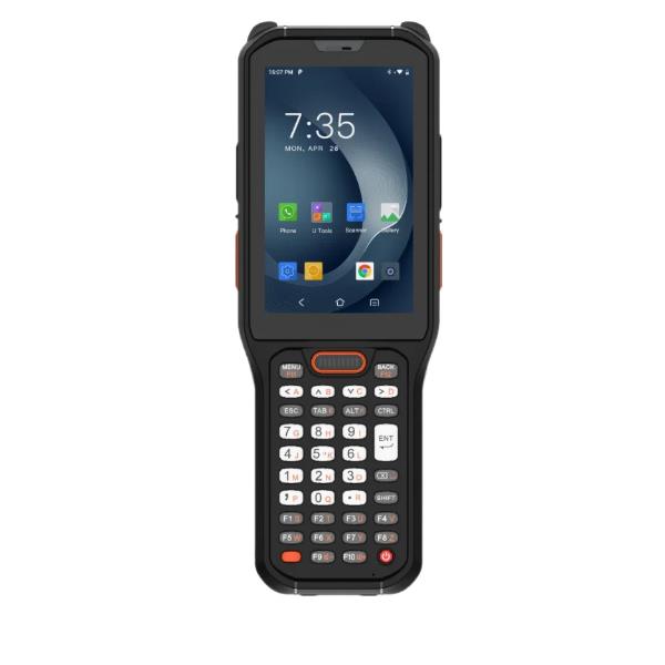 RT40, DISPLAY 4”, ANDROID 13 (AER), OCTA-CORE 2.45GHZ, 2D SCANNER SE5800, 4G, WIFI 6, BT 5.0, 4/64GB, TASTIERA 38 TASTI, IP68, COLD CHAIN, ALIMENTATORE, USB, HANDSTRAP INCLUSI 2