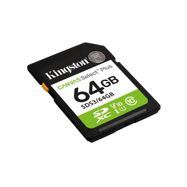 KINGSTON TECHNOLOGY SDXC Canvas Select Plus Gen3 64GB