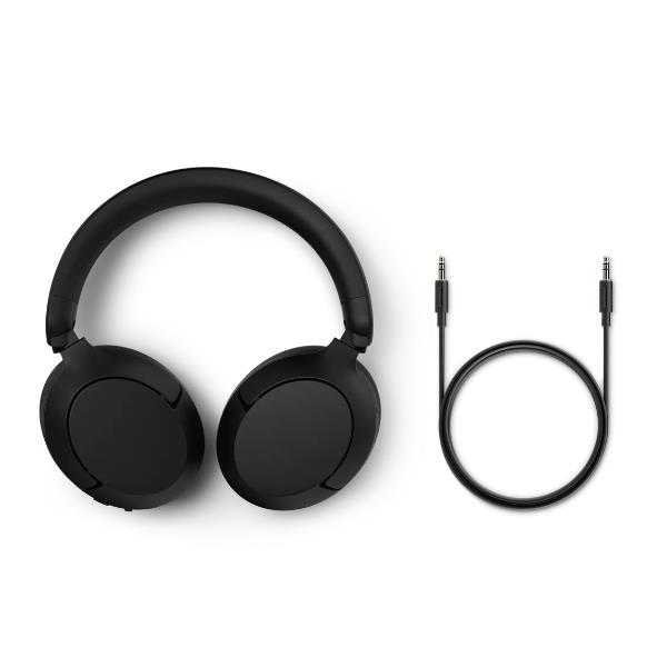 PHILIPS TV & AUDIO CUFFIA OVER-EAR WIRELESS/CAVO BLUETOOTH MICROFONO E CANCELLAZIONE DEL RUMORE - NERO