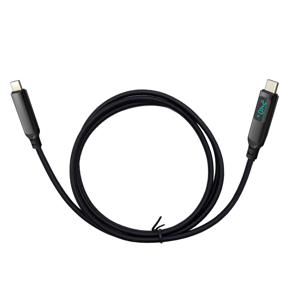 I-TEC Cavo Thunderbolt 4/USB4 Class Pro da 240 W con LCD (40 Gbps, 150 cm)