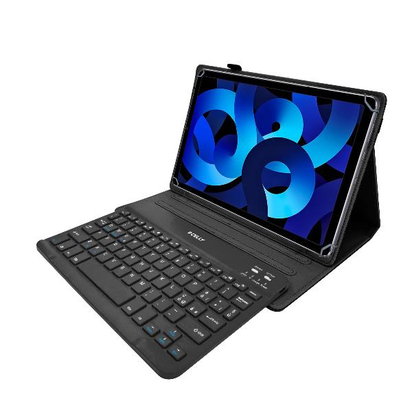 CELLY UNIFOLIOTAB11 - Custodia universale a libro magnetica di colore nero con Tastiera Wireless compatibile con i Tablet fino a 11" dimensione display