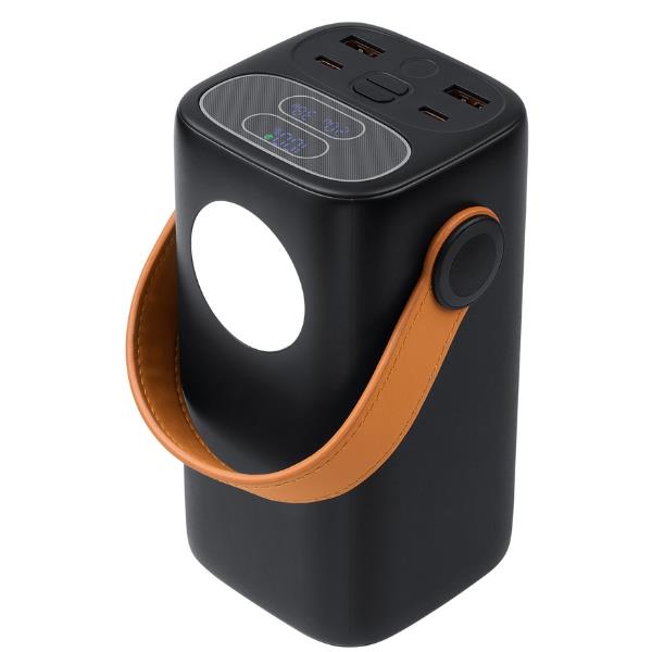 RIVACASE Power Bank da 40.000 mAh ai polimeri di litio con supporto QC 3.0 e PD 65W, dotato di luce da campeggio integrata.