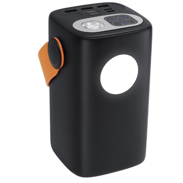 RIVACASE Power Bank 60.000 mAh supporto QC 3.0 e PD 100W, dotato di luci da campeggio integrate.