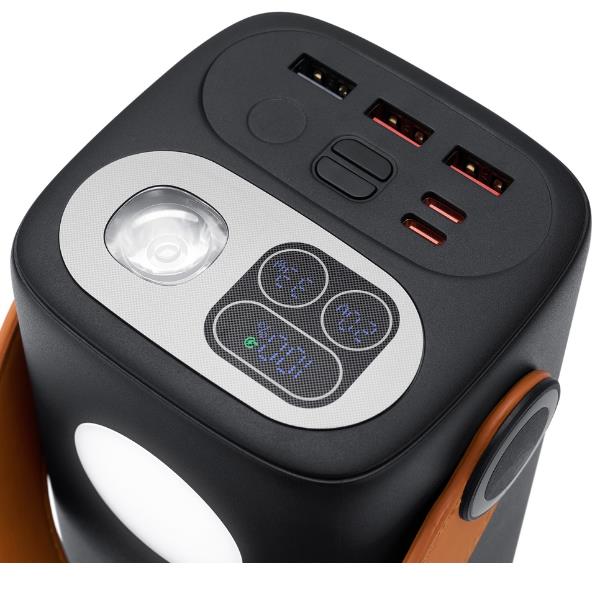 Power Bank 60.000 mAh supporto QC 3.0 e PD 100W, dotato di luci da campeggio integrate. 3