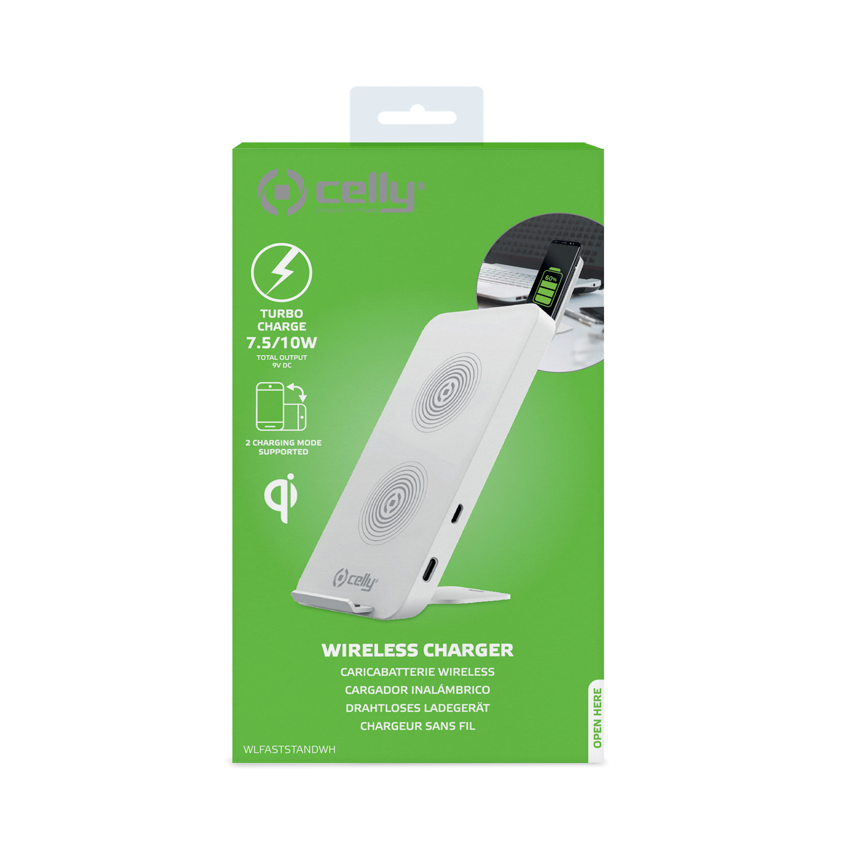 CELLY WLFASTSTAND - 10W Wireless Fast Stand Charger